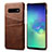 Coque Luxe Cuir Housse Etui S03 pour Samsung Galaxy S10 5G Marron