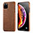 Coque Luxe Cuir Housse Etui S04 pour Apple iPhone 11 Pro Marron