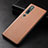 Coque Luxe Cuir Housse Etui S04 pour Xiaomi Mi 10 Orange