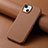 Coque Luxe Cuir Housse Etui S04D pour Apple iPhone 13 Marron