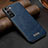 Coque Luxe Cuir Housse Etui S07 pour Samsung Galaxy S21 5G Bleu