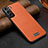 Coque Luxe Cuir Housse Etui S07 pour Samsung Galaxy S21 5G Orange