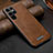 Coque Luxe Cuir Housse Etui S07 pour Samsung Galaxy S22 Ultra 5G Marron