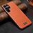 Coque Luxe Cuir Housse Etui S07 pour Samsung Galaxy S22 Ultra 5G Orange