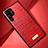 Coque Luxe Cuir Housse Etui S08 pour Samsung Galaxy S21 Ultra 5G Rouge