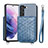 Coque Luxe Cuir Housse Etui S08D pour Samsung Galaxy S21 Plus 5G Bleu