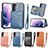 Coque Luxe Cuir Housse Etui S08D pour Samsung Galaxy S21 Plus 5G Petit