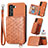 Coque Luxe Cuir Housse Etui S08D pour Samsung Galaxy S21 Plus 5G Petit