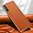 Coque Luxe Cuir Housse Etui S09 pour Samsung Galaxy S24 Plus 5G Orange