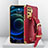 Coque Luxe Cuir Housse Etui XD1 pour Oppo A94 4G Rouge