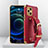 Coque Luxe Cuir Housse Etui XD1 pour Oppo Find X3 Pro 5G Rouge