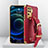 Coque Luxe Cuir Housse Etui XD1 pour Oppo Reno5 F Rouge