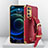 Coque Luxe Cuir Housse Etui XD1 pour Oppo Reno6 Pro 5G Rouge