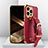 Coque Luxe Cuir Housse Etui XD2 pour Apple iPhone 13 Pro Max Rouge