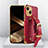 Coque Luxe Cuir Housse Etui XD2 pour Apple iPhone 15 Rouge