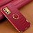 Coque Luxe Cuir Housse Etui XD2 pour Oppo F19 Rouge