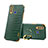 Coque Luxe Cuir Housse Etui XD2 pour Vivo iQOO U3 4G Vert