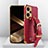 Coque Luxe Cuir Housse Etui XD2 pour Xiaomi Redmi Note 12 Turbo 5G Rouge