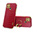 Coque Luxe Cuir Housse Etui XD3 pour Realme C25Y Rouge