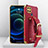 Coque Luxe Cuir Housse Etui XD3 pour Realme V3 5G Rouge