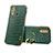 Coque Luxe Cuir Housse Etui XD3 pour Vivo Y11 Vert