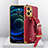 Coque Luxe Cuir Housse Etui XD4 pour Realme 10 5G Rouge