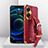 Coque Luxe Cuir Housse Etui XD4 pour Realme C55 Rouge