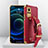 Coque Luxe Cuir Housse Etui XD4 pour Vivo X60 Pro 5G Rouge