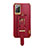 Coque Luxe Cuir Housse Etui XD5 pour Samsung Galaxy Note 20 5G Rouge