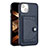 Coque Luxe Cuir Housse Etui Y01B pour Apple iPhone 15 Plus Bleu