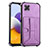 Coque Luxe Cuir Housse Etui Y01B pour Samsung Galaxy F42 5G Violet