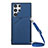 Coque Luxe Cuir Housse Etui Y01B pour Samsung Galaxy S21 Ultra 5G Bleu