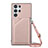 Coque Luxe Cuir Housse Etui Y01B pour Samsung Galaxy S23 Ultra 5G Or Rose