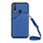 Coque Luxe Cuir Housse Etui Y01B pour Vivo Y11 Bleu