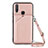 Coque Luxe Cuir Housse Etui Y01B pour Vivo Y11 Or Rose