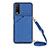 Coque Luxe Cuir Housse Etui Y01B pour Vivo Y11s Bleu