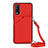 Coque Luxe Cuir Housse Etui Y01B pour Vivo Y20 Rouge