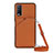 Coque Luxe Cuir Housse Etui Y01B pour Vivo Y20a Marron