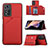 Coque Luxe Cuir Housse Etui Y01B pour Xiaomi Poco X4 NFC Rouge