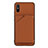 Coque Luxe Cuir Housse Etui Y01B pour Xiaomi Redmi 9i Marron