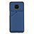 Coque Luxe Cuir Housse Etui Y01B pour Xiaomi Redmi Note 9 Pro Bleu