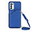 Coque Luxe Cuir Housse Etui Y02B pour Oppo A54 5G Bleu