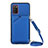 Coque Luxe Cuir Housse Etui Y02B pour Samsung Galaxy A02s Bleu