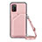 Coque Luxe Cuir Housse Etui Y02B pour Samsung Galaxy A02s Or Rose