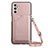 Coque Luxe Cuir Housse Etui Y02B pour Samsung Galaxy A04s Or Rose