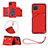 Coque Luxe Cuir Housse Etui Y02B pour Samsung Galaxy A12 5G Rouge