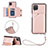 Coque Luxe Cuir Housse Etui Y02B pour Samsung Galaxy A12 Or Rose