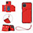 Coque Luxe Cuir Housse Etui Y02B pour Samsung Galaxy A12 Rouge