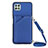 Coque Luxe Cuir Housse Etui Y02B pour Samsung Galaxy A22s 5G Bleu