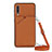 Coque Luxe Cuir Housse Etui Y02B pour Samsung Galaxy A50 Marron